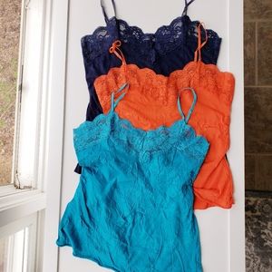 Set of 3 Arden B Crinkled Lace Tops